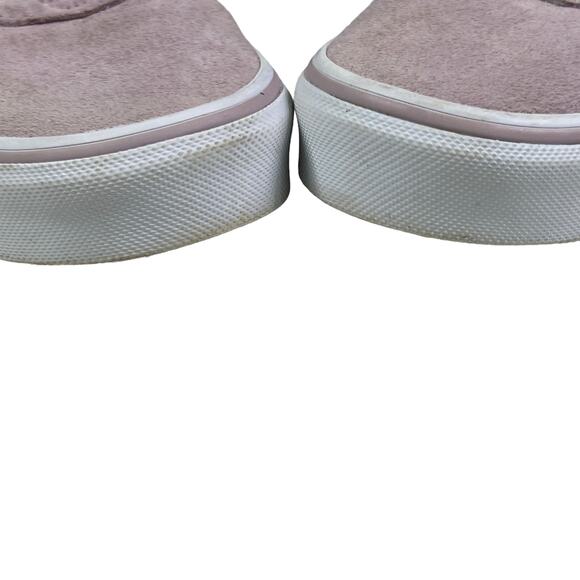 Vans Pink Suede Old Skool Sherpa Lined Sneakers Holographic Stripe US Missy 5.0 - Picture 4 of 12
